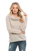 blond girl wearing gray Ponchos