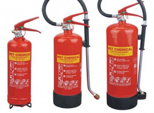 a wet chemical fire extinguisher